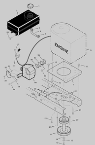 Engine Mount Diagram and Parts List for 425001X8A 2004 Briggs and Stratton Lawn Tractor